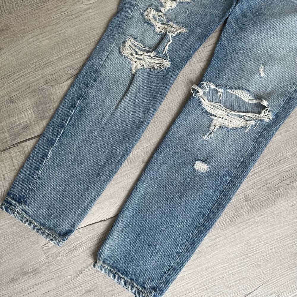 NWOT GRLFRND Karolina Ripped High Rise Straight Jeans in Ringo - Picture 3 of 10